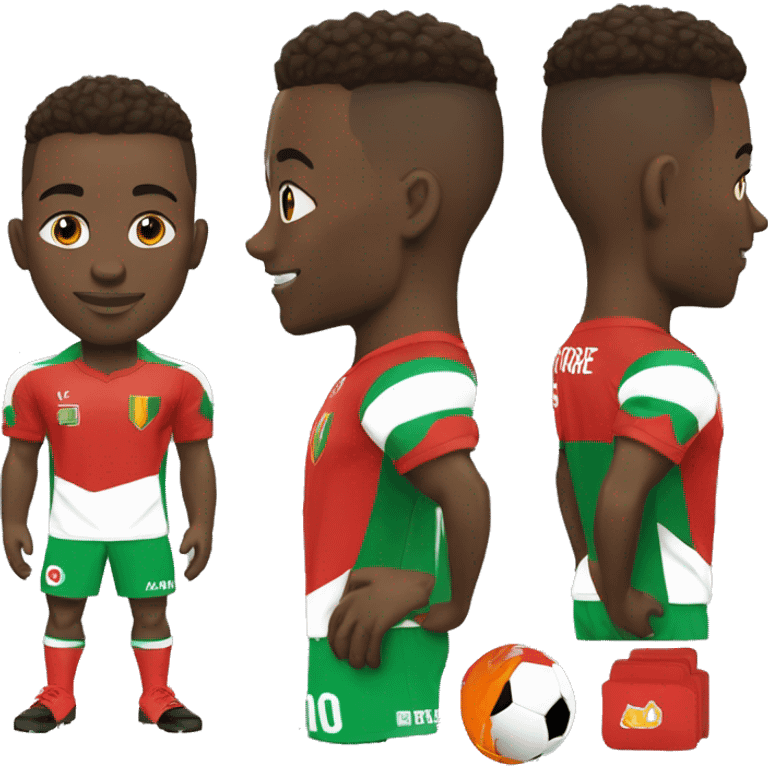 Ibrahim Traoré en maillot du Burkina Faso et sur un terrain de football  emoji