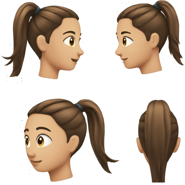 ponytail emoji