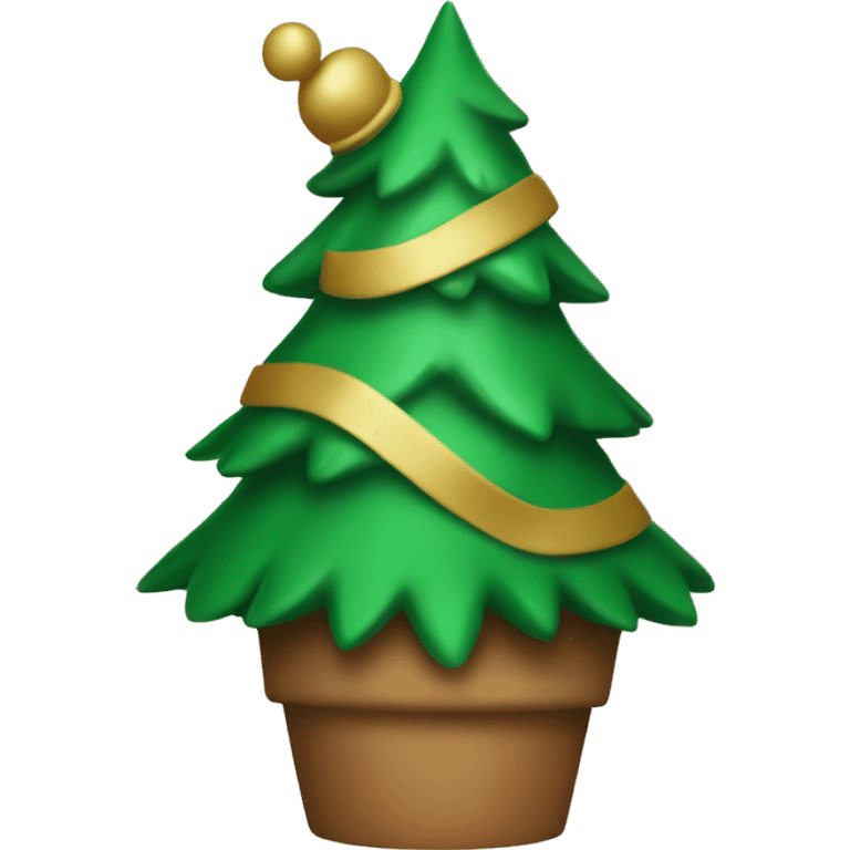 Christmas tree with a hat emoji