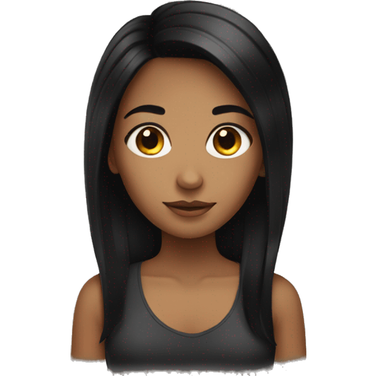 black haired girl  emoji