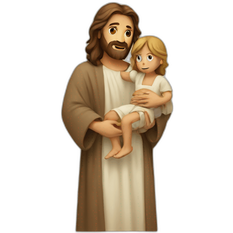 Jesus protecting a child emoji