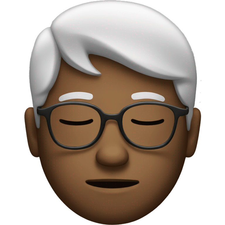 Man with glasses sleeping  emoji