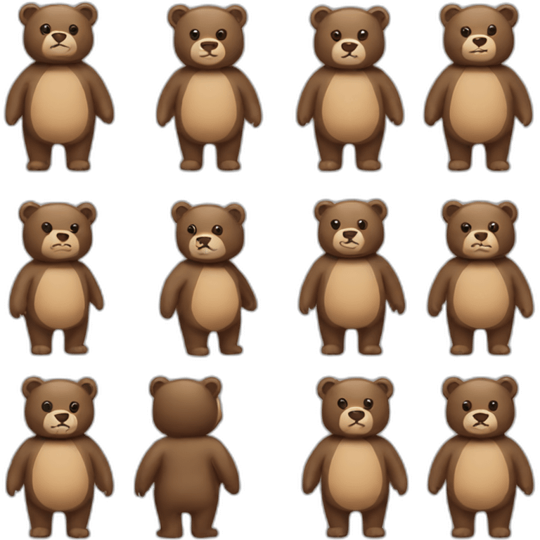 half bear body half man body animal emoji