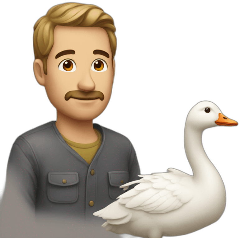 man stay with goose emoji