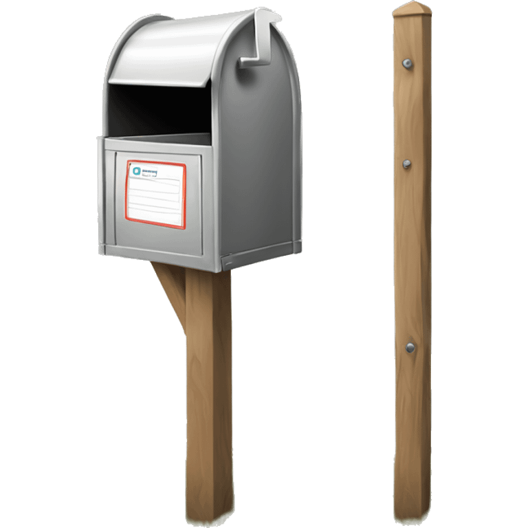 Isolated realistic Full length mailbox emoji