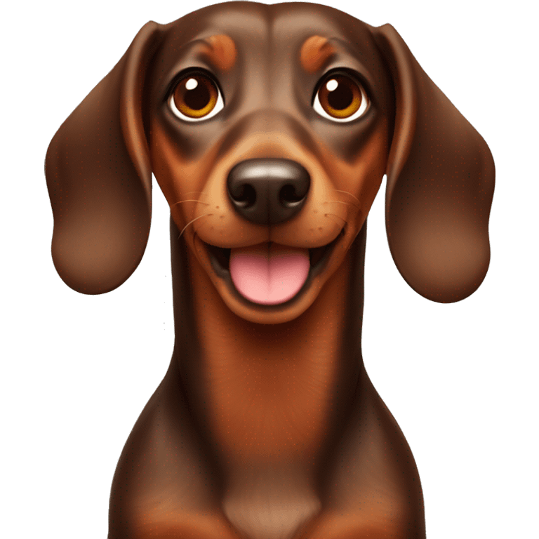 Cute Brown dachshund  emoji