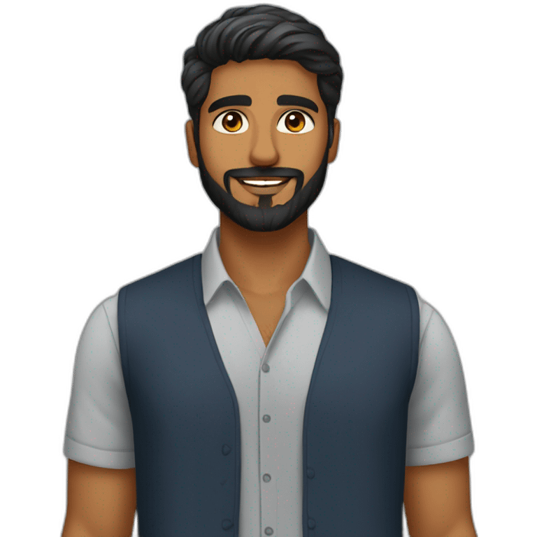 sri lankan 25 year old handsome and stylish guy with a beard emoji