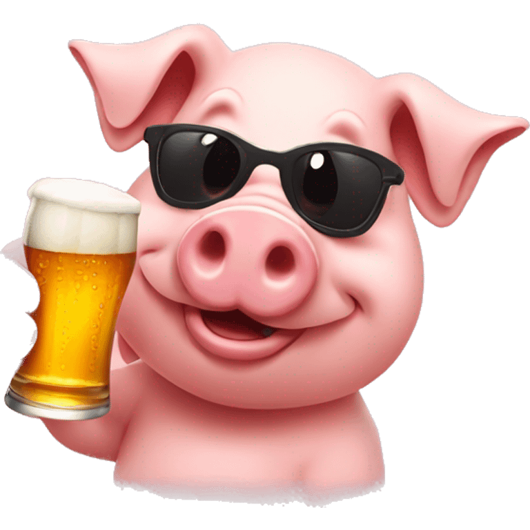 pig with beer emoji