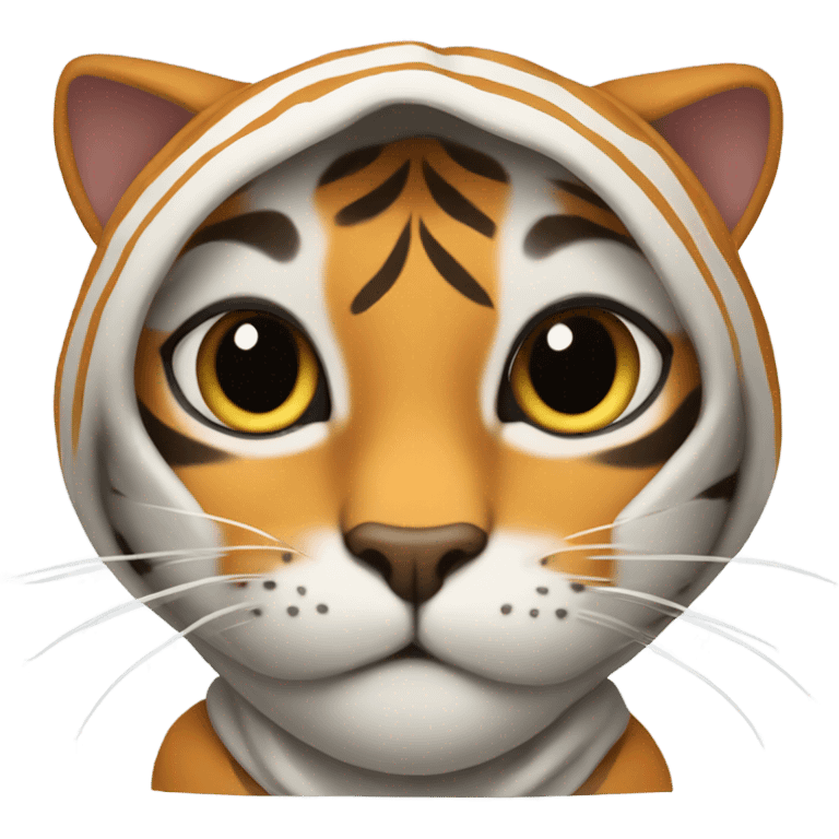 Tiger Cat wearing a sweatshirt  emoji