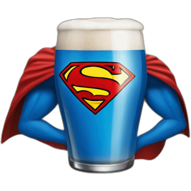 Superman beer emoji