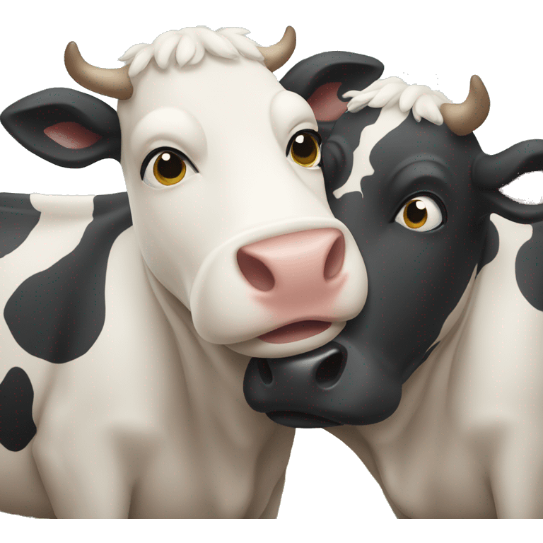 Cows hugging  emoji