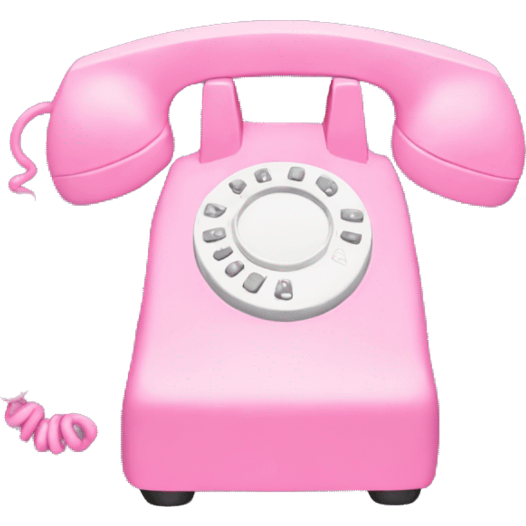 Pink phone emoji