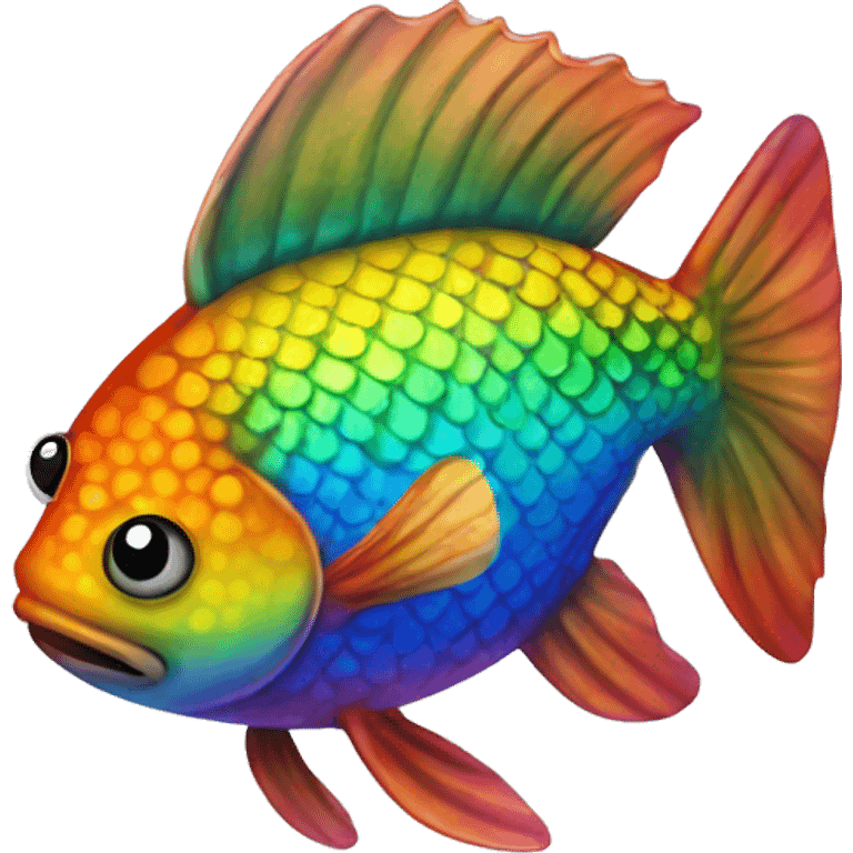 Rainbow fish emoji