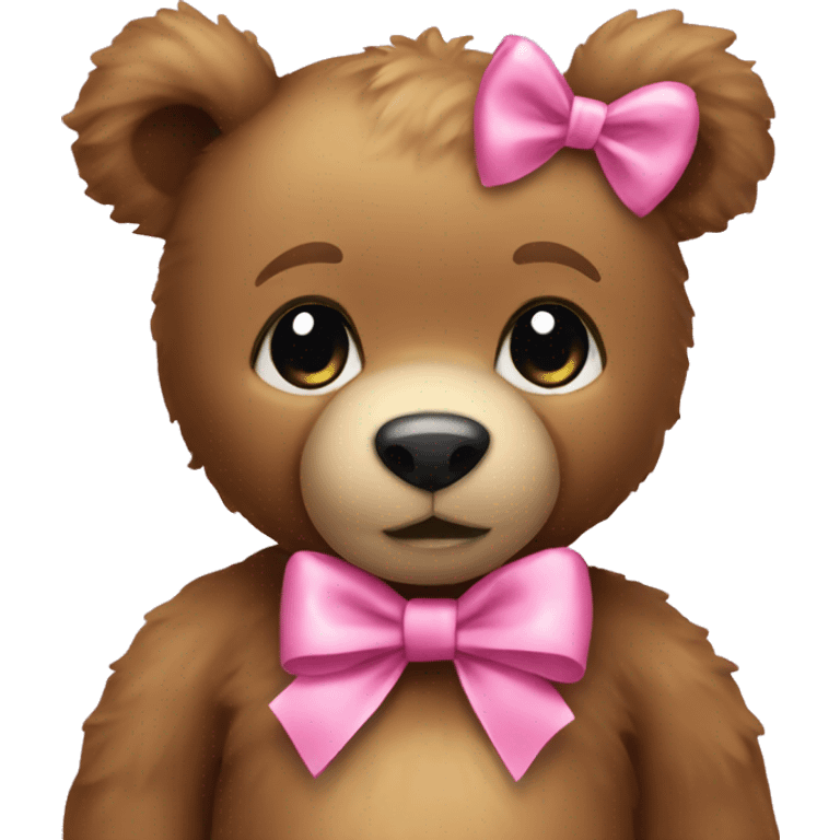 teddy bear with a pink bow emoji