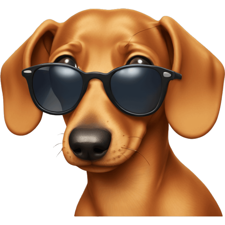 Dachshund with sunglasses  emoji