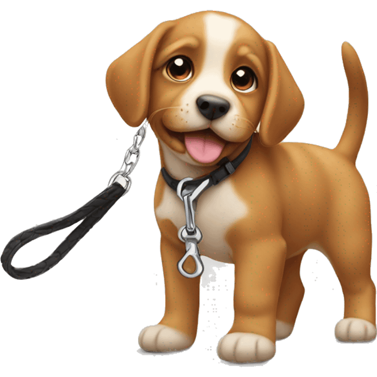 puppy on a leash emoji