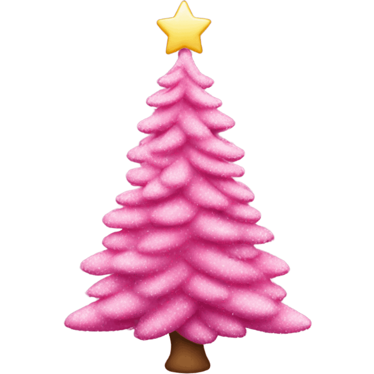 Pink Christmas tree emoji