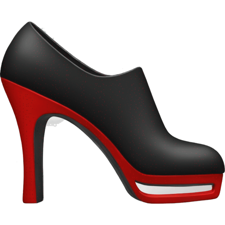 Black heel with red footrests emoji