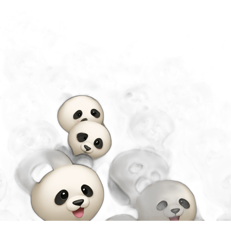 classroom full of pandas emoji