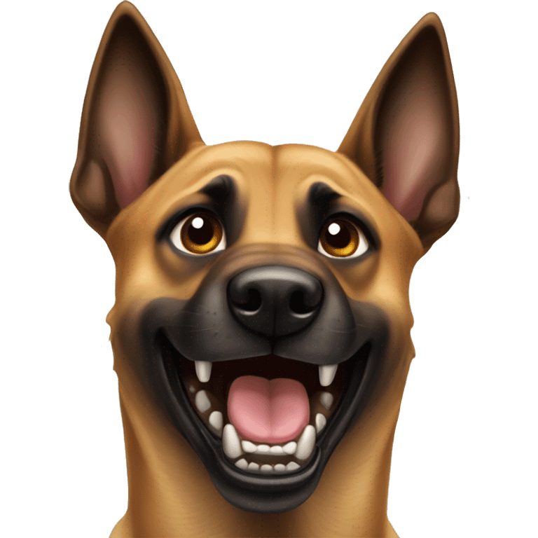 Dog malinois growls emoji