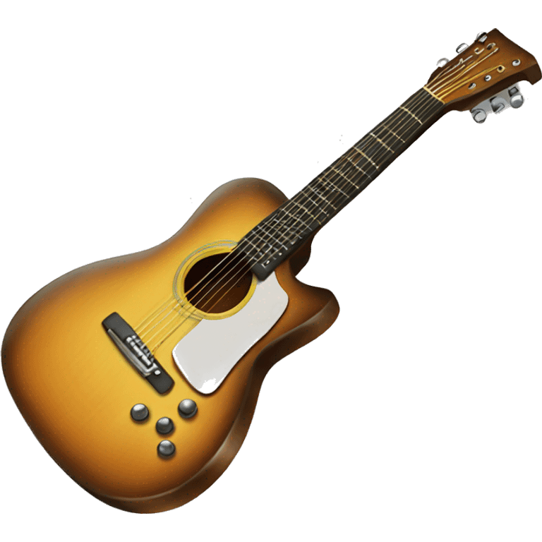 Guitar with 13  emoji