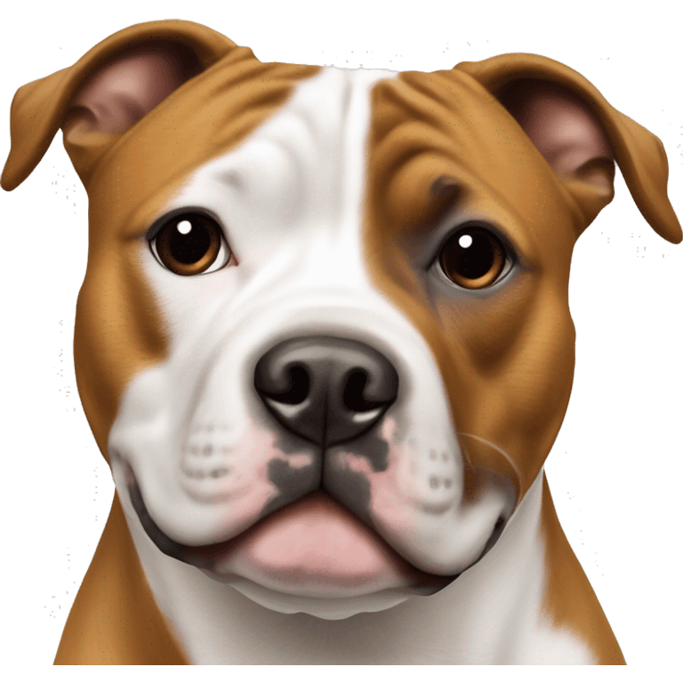 Staffordshire Bull Terrier Fauve tache blanche sur la tete emoji