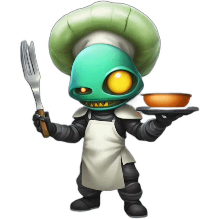 alien chef scifi roguelike rpg style inspired by slay the spire digital art emoji