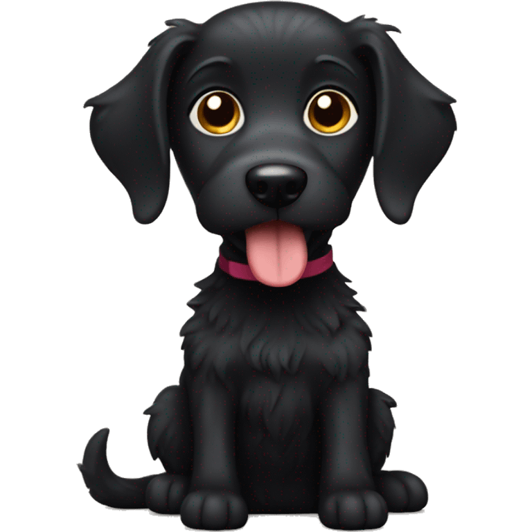 Shnoodle black dog emoji