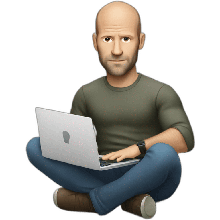 statham with laptop emoji