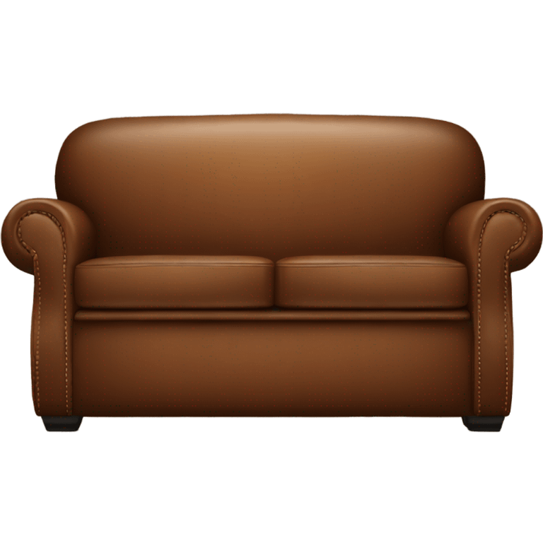 Smiling Brown Leather Couch emoji