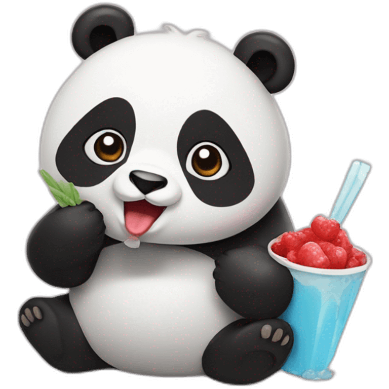 panda qui mange une glace  emoji