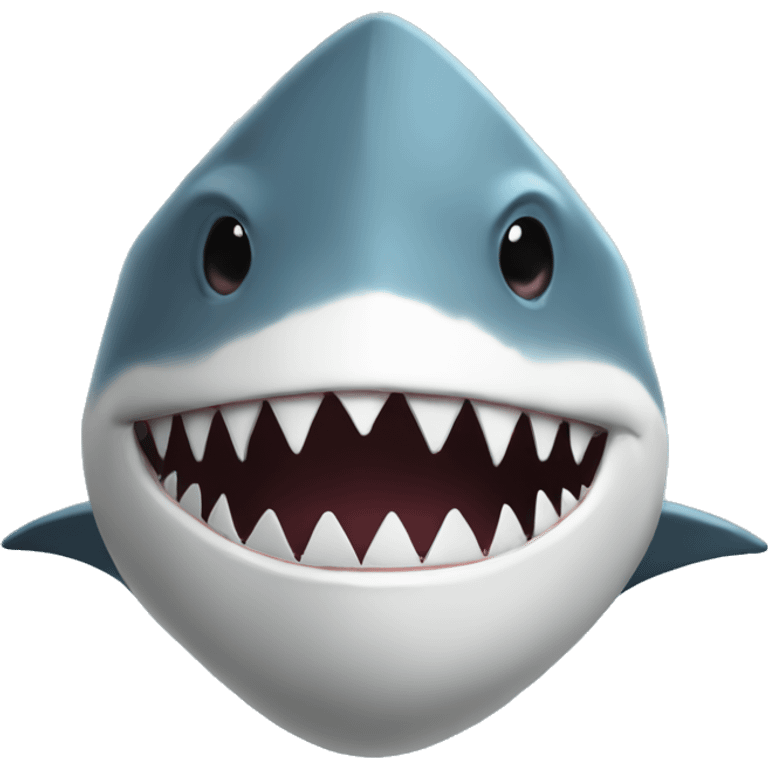 Shark with mask that has :3 emoji