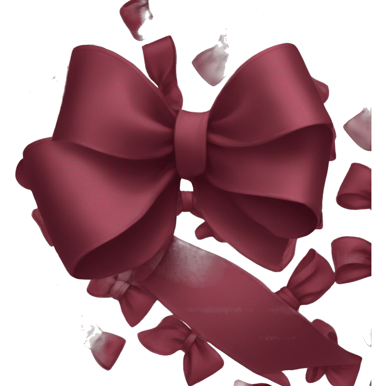 wine colored bow emoji