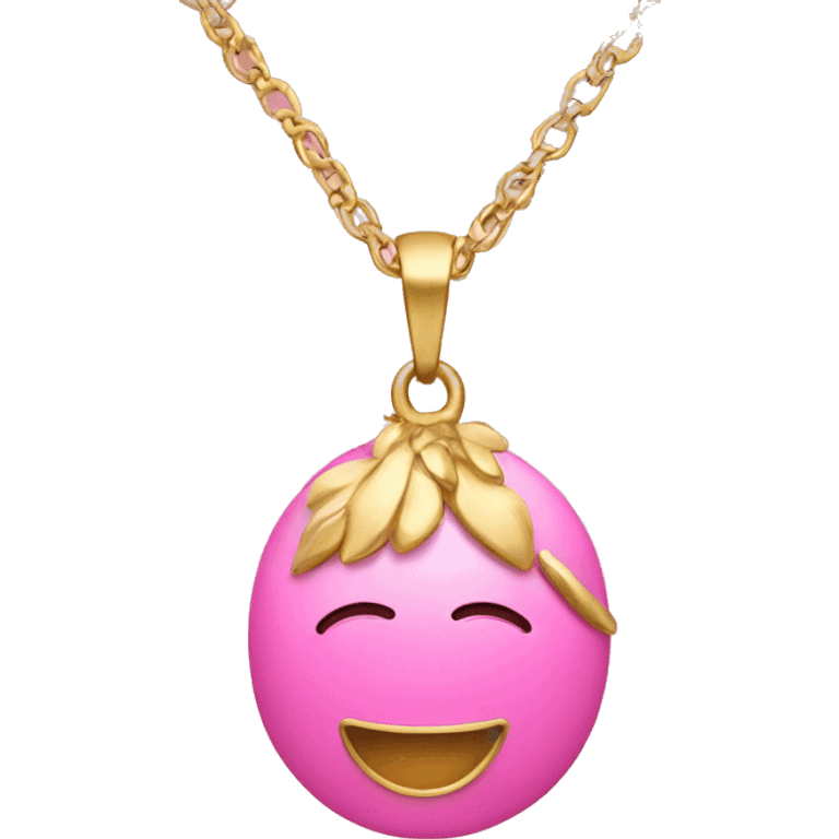 pink and gold necklace emoji