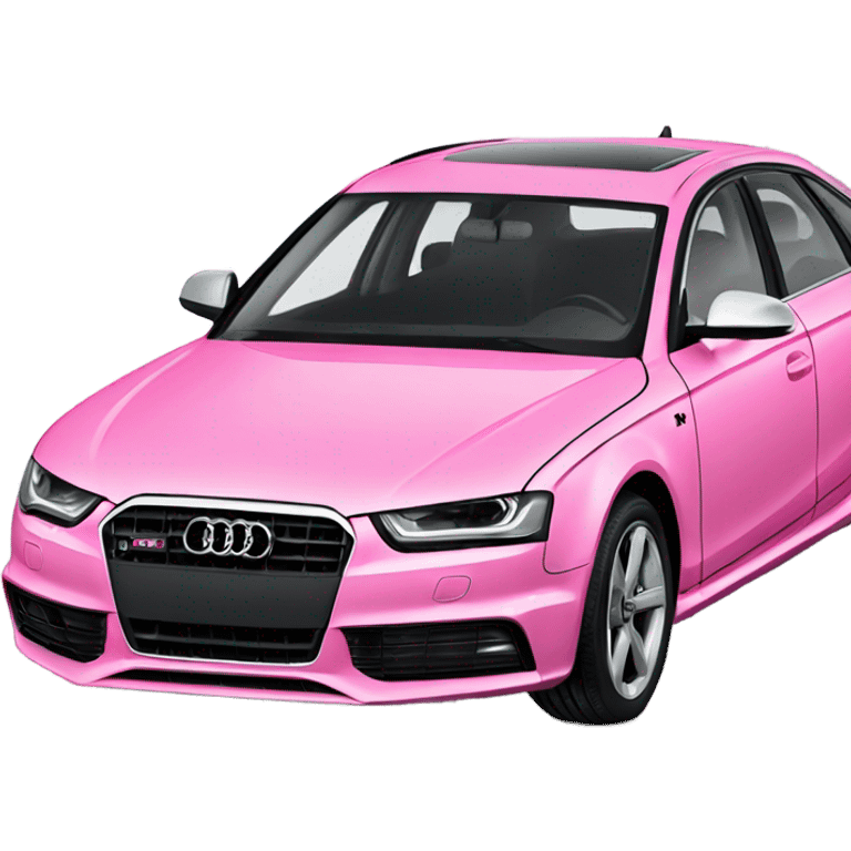 Audi a4 with one side pink and one side black  emoji