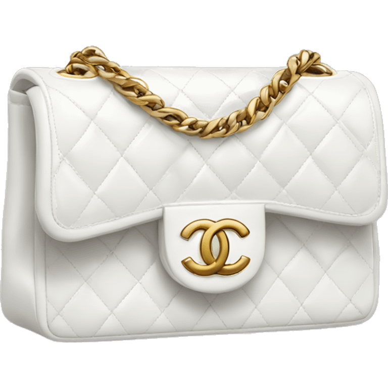 White Chanel bag emoji