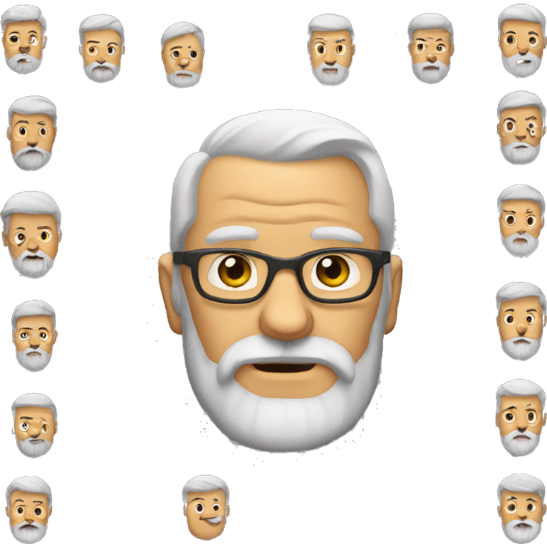 old strong beard man emoji