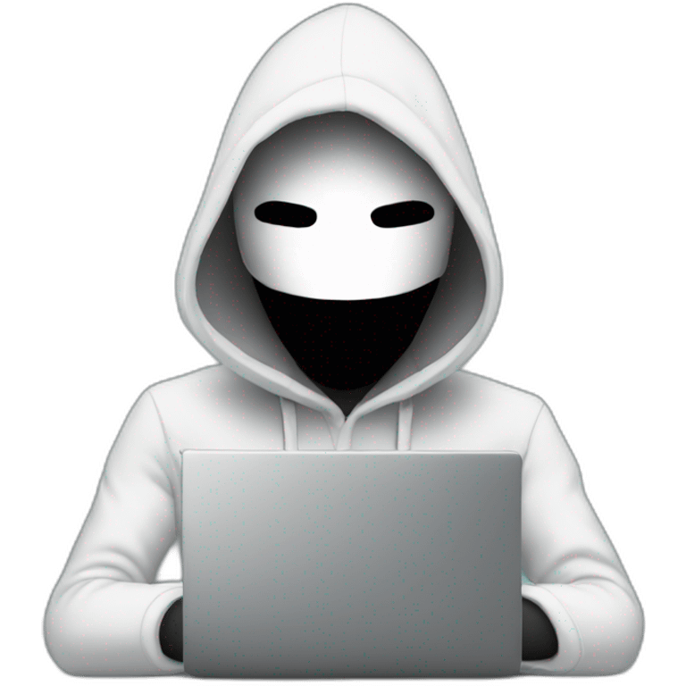 hacker faceless with laptop  emoji