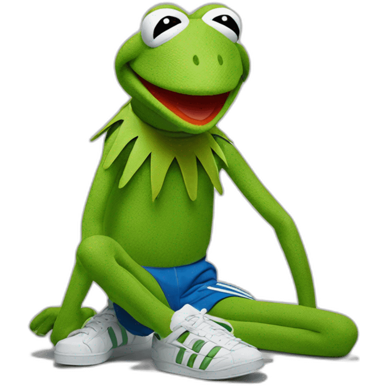 Kermit la grenouille en survêtement adidas emoji