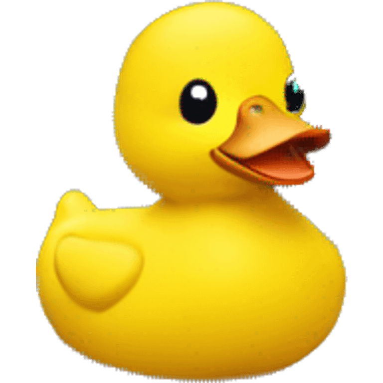 Yellow duck writing on a computer  emoji