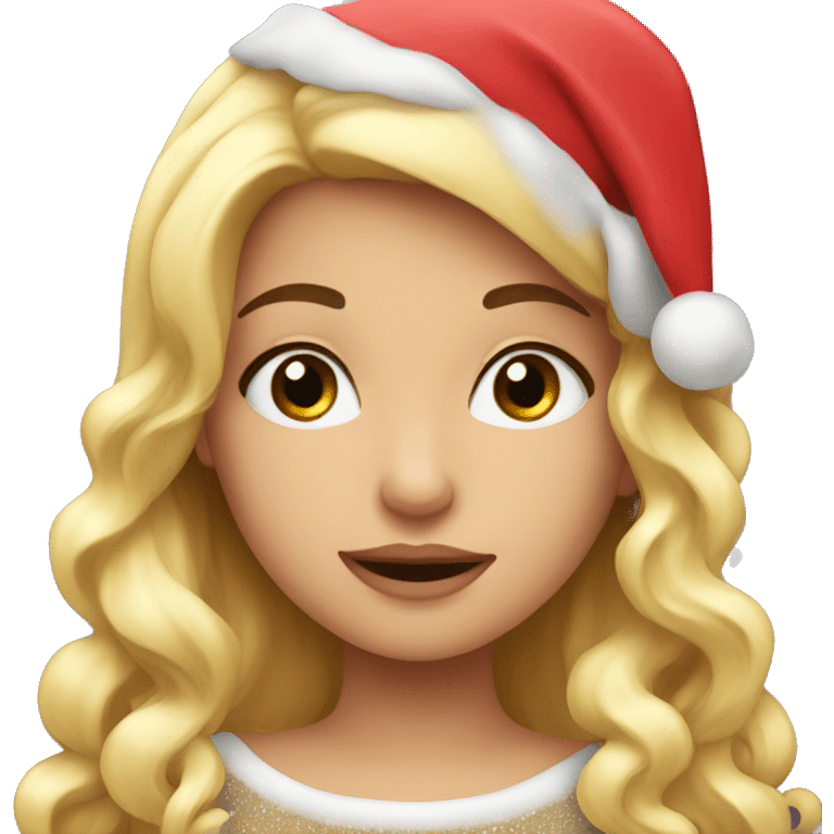 Cute Christmas girly emoji