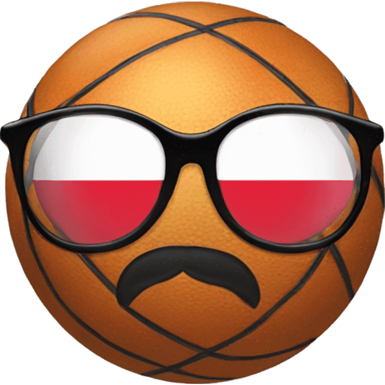 poland ball with glasses emoji