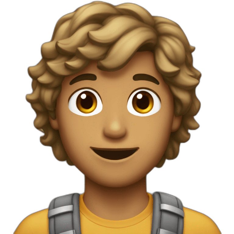 Joven castaño emoji