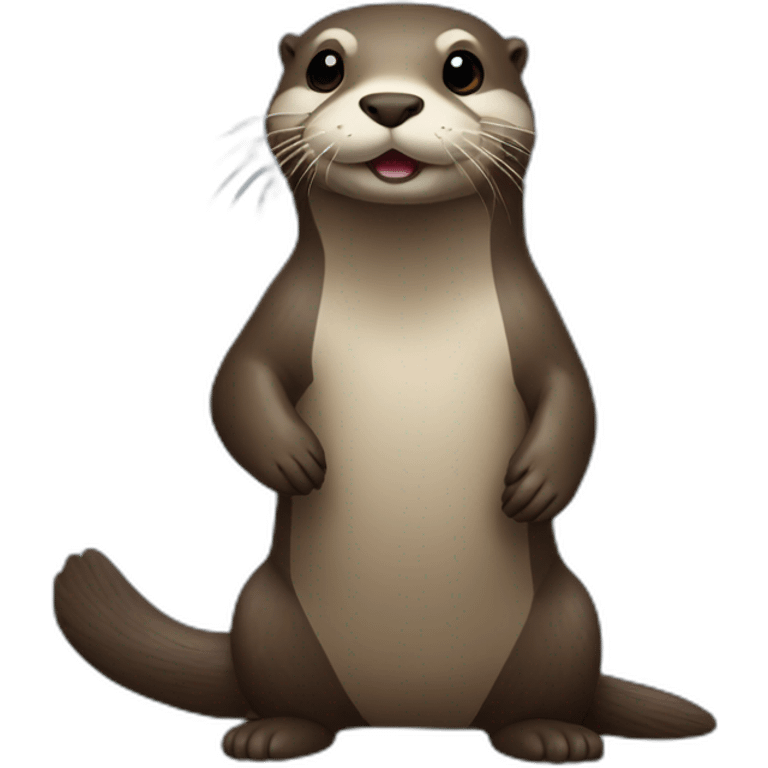 Otter saying « debout » emoji