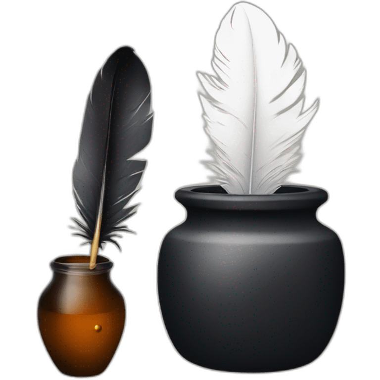 ink pot and feather emoji