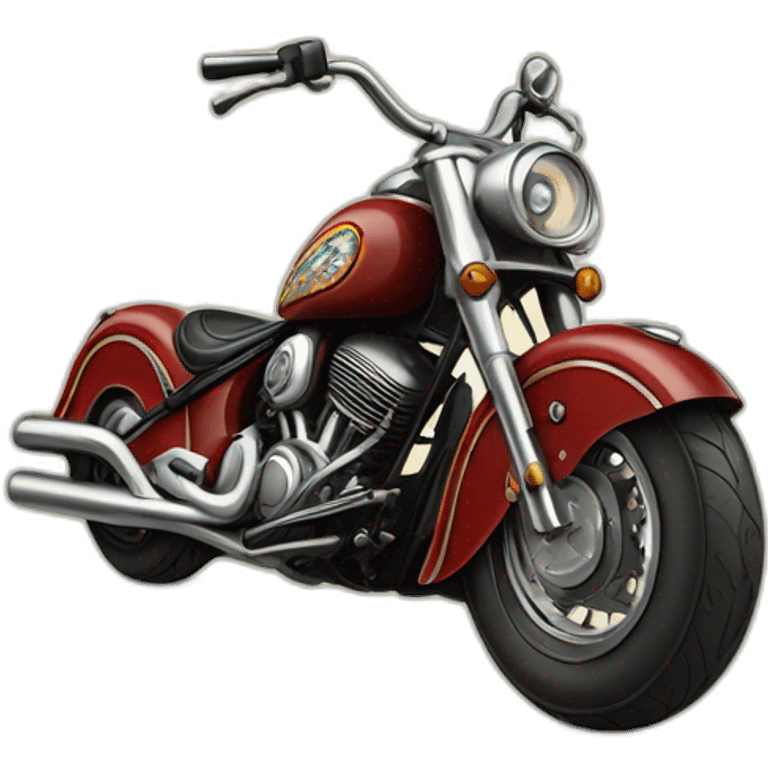 Indian chief bobber pin up emoji