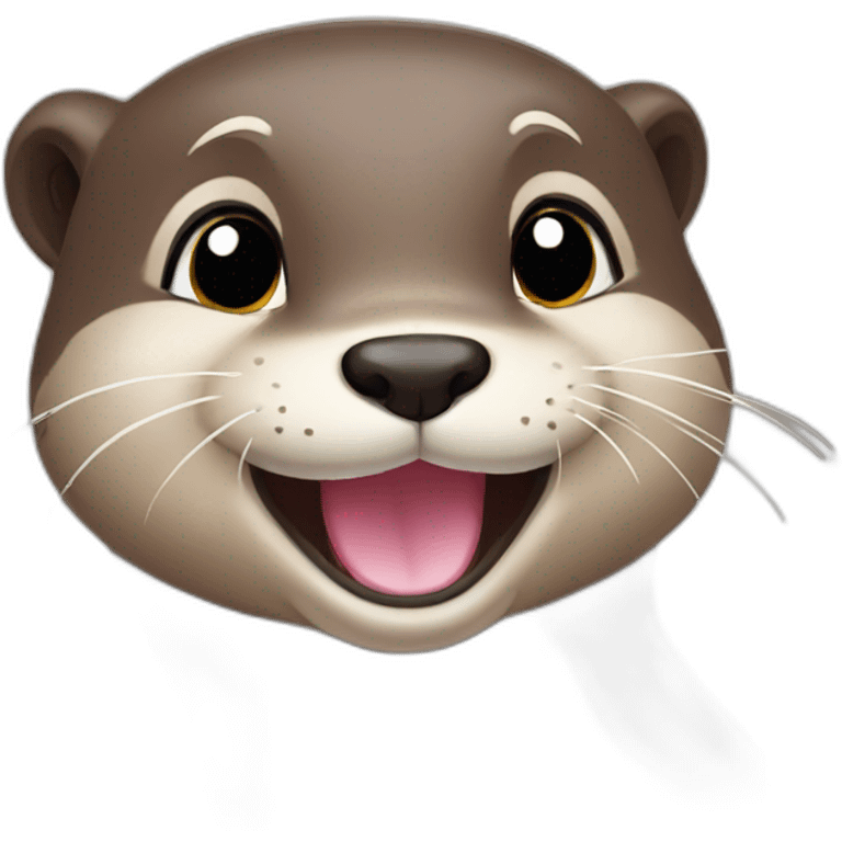 Happy cutie otter emoji