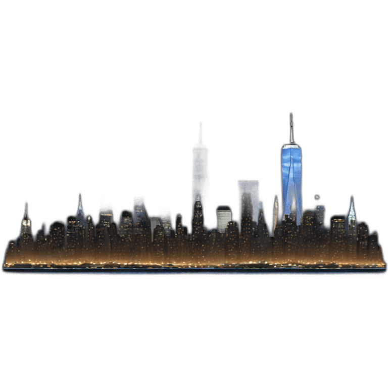 new york city skyline at night emoji