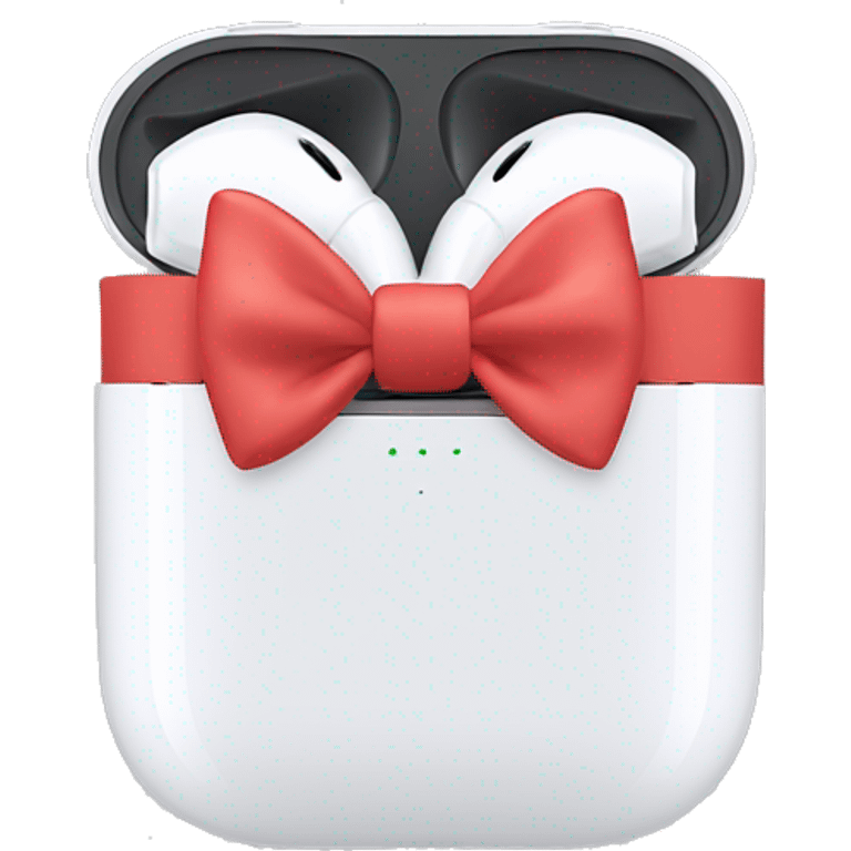 AirPods Max with bows emoji