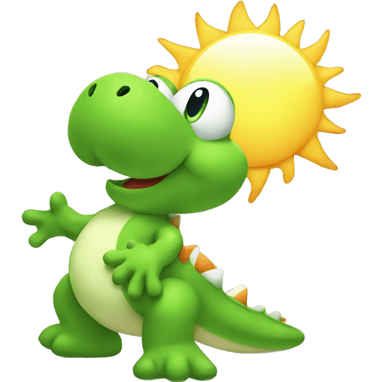 yoshi with a sun emoji